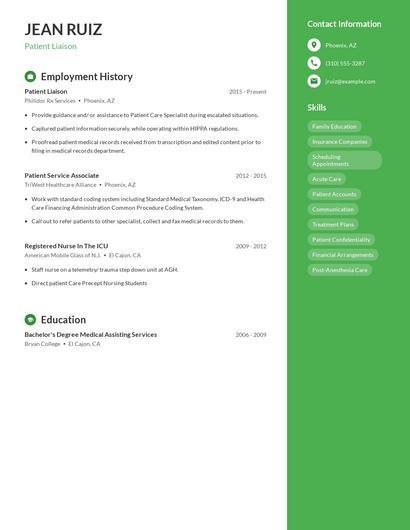 Resume example 5