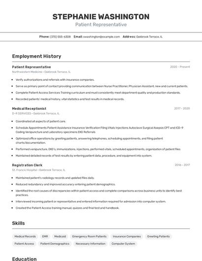 Resume example 2
