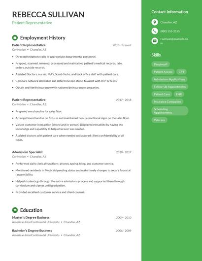 Resume example 4