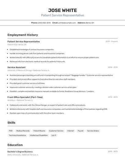 Resume example 2