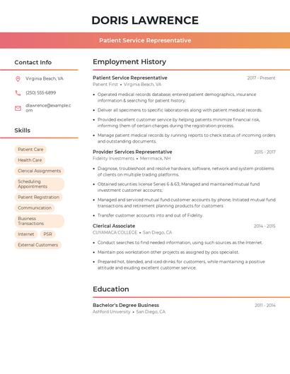 Resume example 3