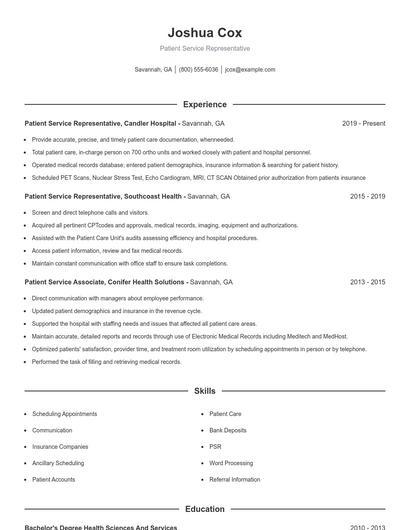 Resume example 1