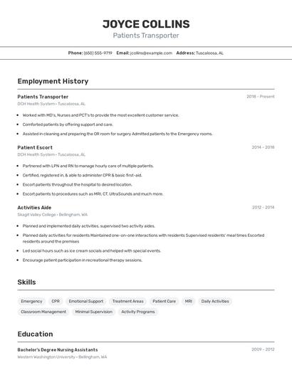 Resume example 2