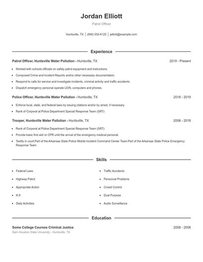 Resume example 1