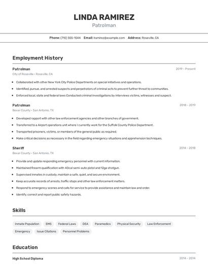 Resume example 2