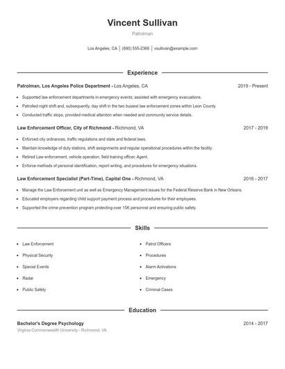 Resume example 1