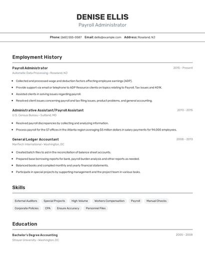 Resume example 2