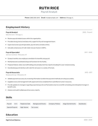 Resume example 2