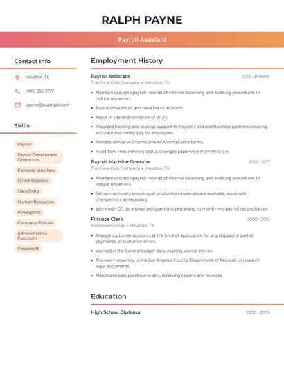 Resume example 3