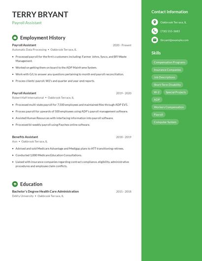 Resume example 5