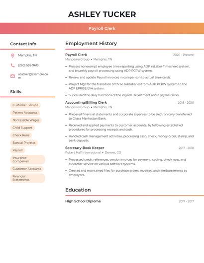 Resume example 3