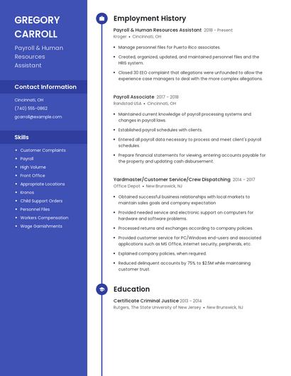Resume example 4