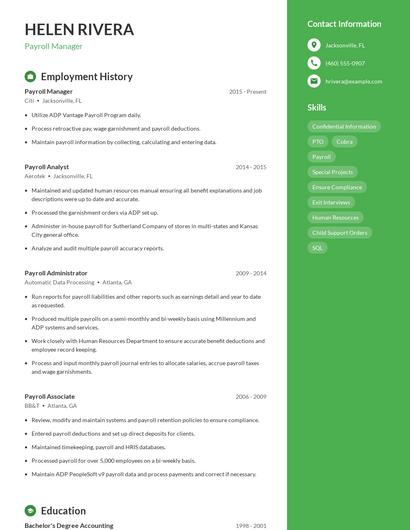 Resume example 4