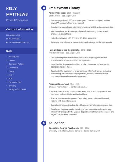 Resume example 5