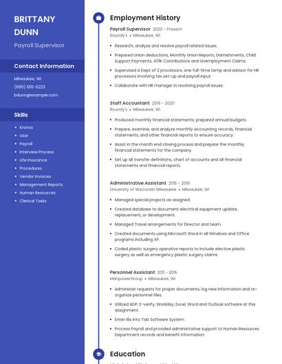 Resume example 4