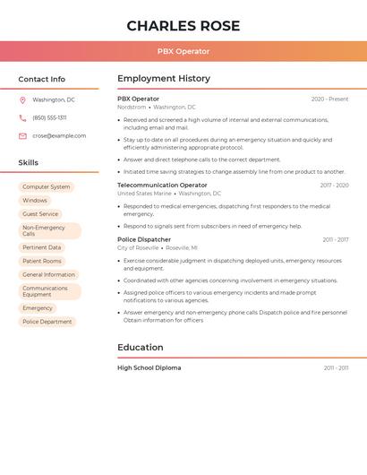 Resume example 3