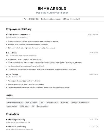 Resume example 2