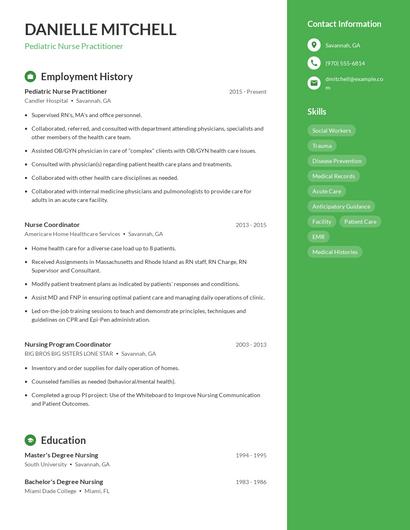 Resume example 4