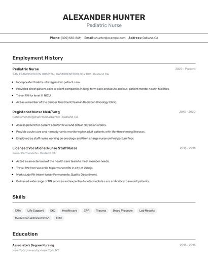 Resume example 2