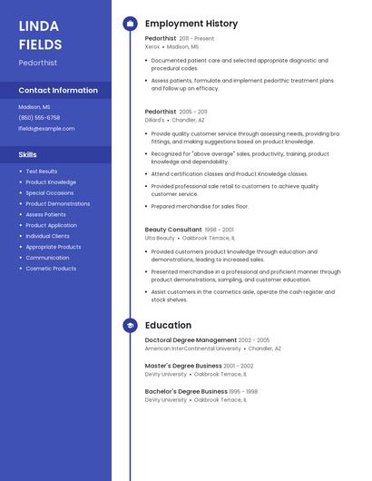 Pedorthist Resume