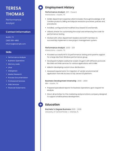 Resume example 5