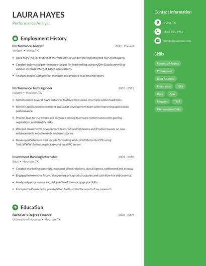 Resume example 4
