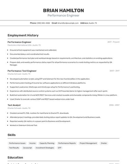 Resume example 2