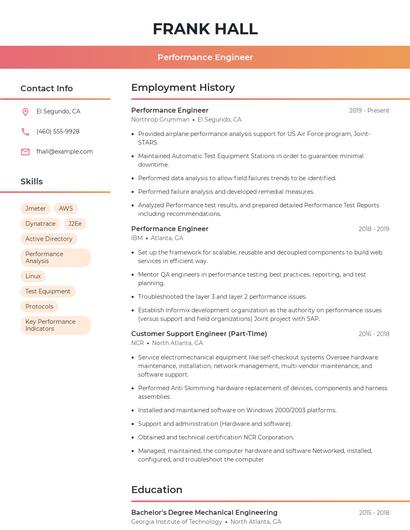 Resume example 3