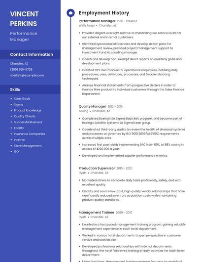 Resume example 5