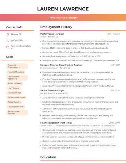 Resume example 3