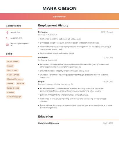 Resume example 3