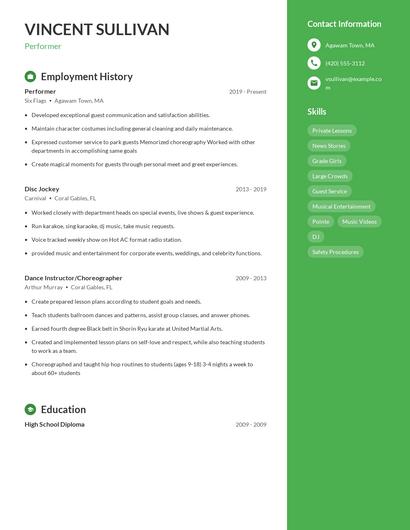 Resume example 4