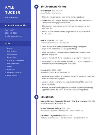 Periodontist Resume