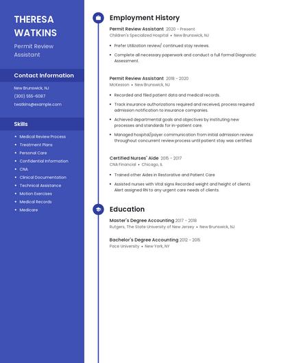 Permit Review Assistant Resume