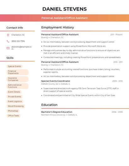Resume example 3
