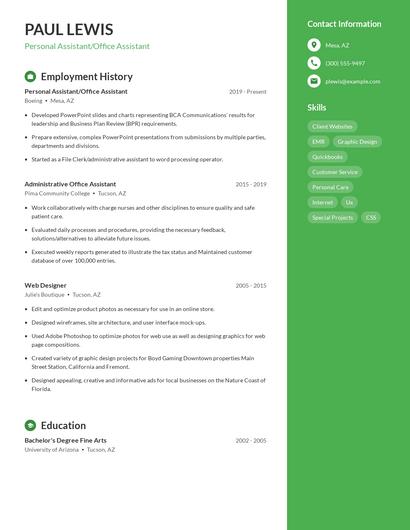 Resume example 4