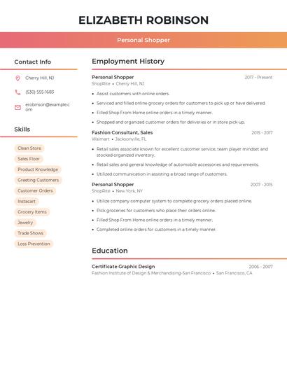 Resume example 3