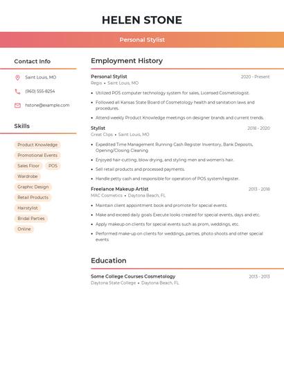 Resume example 3