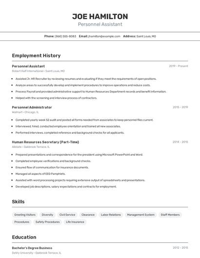 Resume example 2