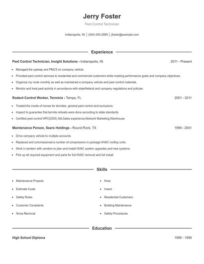 Resume example 1