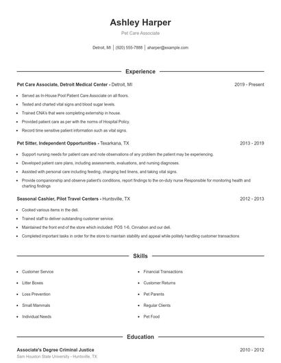 Resume example 1
