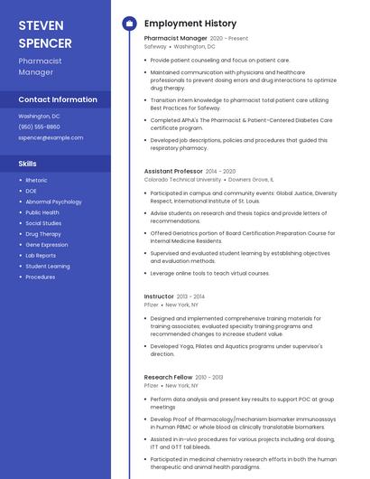 Resume example 5