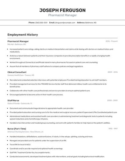 Resume example 2