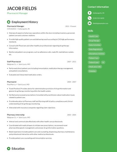 Resume example 4