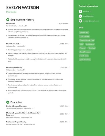 Resume example 4