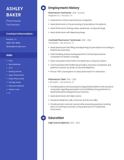 Pharmacist Technician Resume