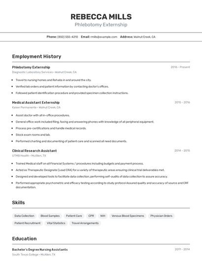 Resume example 2
