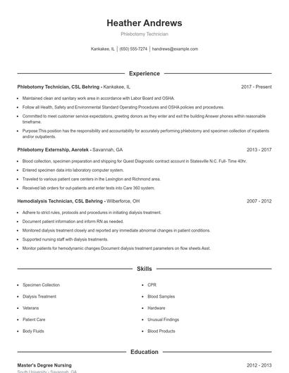 Resume example 1