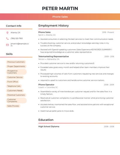 Resume example 3