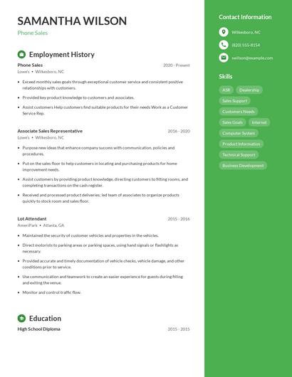 Resume example 4